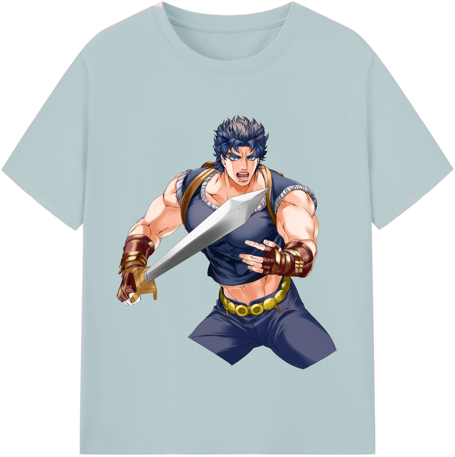 （画像用） ジョジョの奇妙な冒険 /ジョナサン?ジョースター JoJo's Bizarre Adventure Jonathan Joestar 綿100％半袖Tシャツ（フロントプリント）